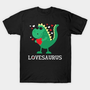 LOVESAURUS Dinosaur Valentines Day Valentine's T-Shirt